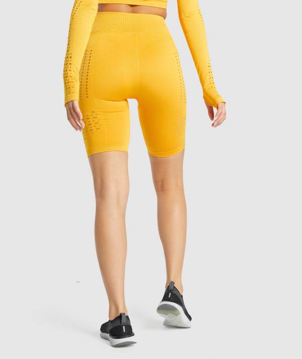 Damske Šortky Gymshark Glow Seamless Žlté | KT9251604